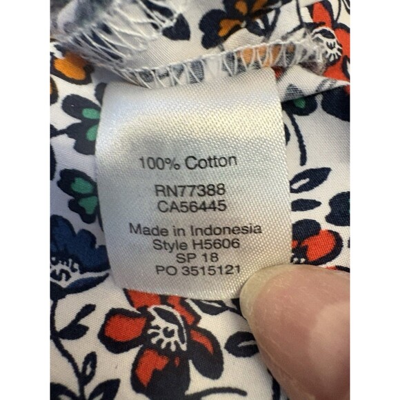 J.Crew Womens Shorts 4 White Flower Vacation Tie Waist Preppy Boho Pleated Retro - Picture 10 of 10